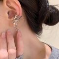 ဖဲကြိုး ကပ်နားဂတ် ribbon earrings (နားဖောက်စရာမလို ကပ် နားဂတ်)(1စုံ). 
