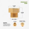 20PCS M5×0.5mm/0.68mm Brass Jet Nozzle for  LPG Natural Gas Pipe, Water Heater, DIY Burner Parts. 