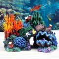 Fish Tank Ornament Simulated Coral Reef Island Resin Plant Mountain Aquarium Decoration Home Landscaping Background Decor.