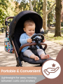 Stroller Steering Wheel Toy with Music & Horn | 360° Rotatable Interactive Toy for Toddlers. 