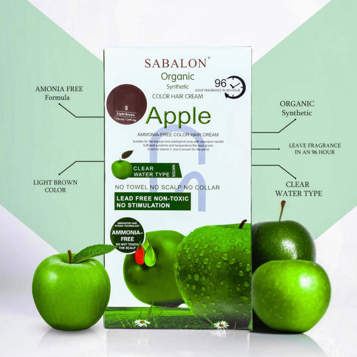Sabalon Apple Hair Colour Light Brown-1000ml