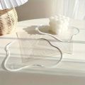 Acrylic Cloud-Shaped Coaster - Heat-Resistant, Non-Slip Drink Mat for Coffee & Tea Cups, Perfect for Dining & Living Room Decor. 