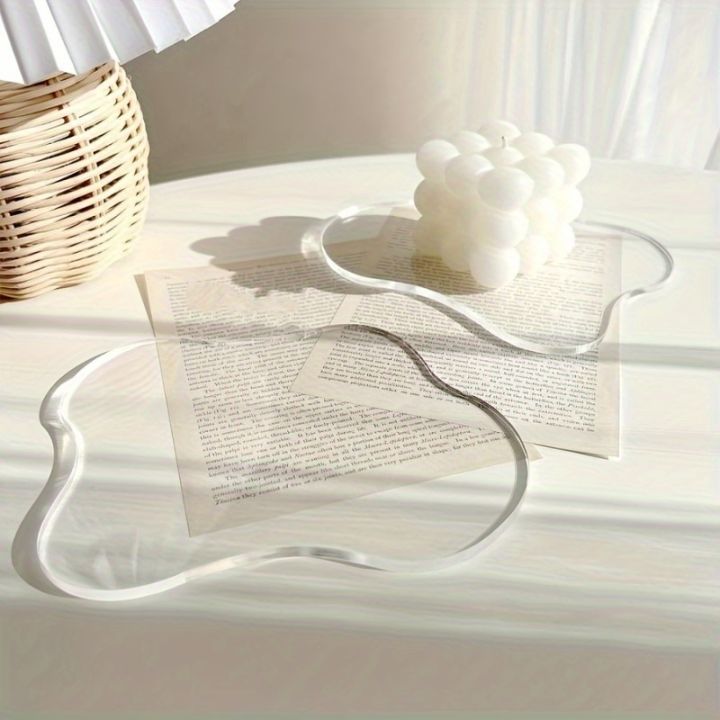 Acrylic Cloud-Shaped Coaster - Heat-Resistant, Non-Slip Drink Mat for Coffee & Tea Cups, Perfect for Dining & Living Room Decor