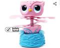 Owleez, Flying Baby Owl Interactive Toy with Lights and Sounds (Pink), for Kids. 