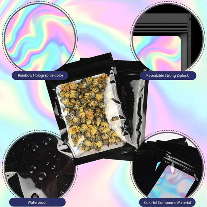 20/50pcs%20Mylar%20Bags%20Holographic%20Laser%20Color%20Plastic%20Packaging%20Pouch%20Jewelry%20Retail%20Storage%20Pouch%20%20Zip%20Lock%20Bag%20-%20Image%203