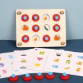 Educational Wooden Kids Toys Memory Games Match Fruit Animals Interactive Toys for Children 6 to 10 Years. 