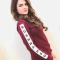 MI'TESORO Customized Name Zipper Hoodie In Maroon Color For Both Boys And Girls. 