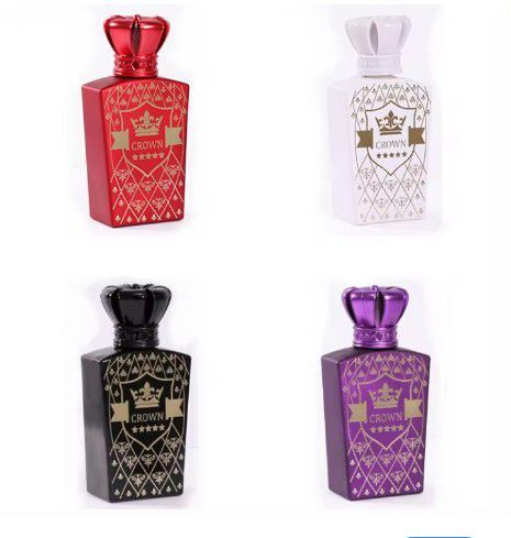 50mL Empty Glass Perfume Spray Bottle-Unique - Screw Neck - Colours-Good Quality - Red waiyat
