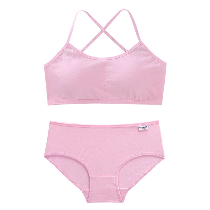 %E3%80%90New%20Arrivals%E3%80%91Teenage%20Girls%20Solid%20Bra%20And%20Panties%20Underwear%20Set%20Children%202025%20Crisscross%20Soft%20Support%20Camisole&Bralette%20Kids%20Training%20Bra%20Sets%20-%20Image%203