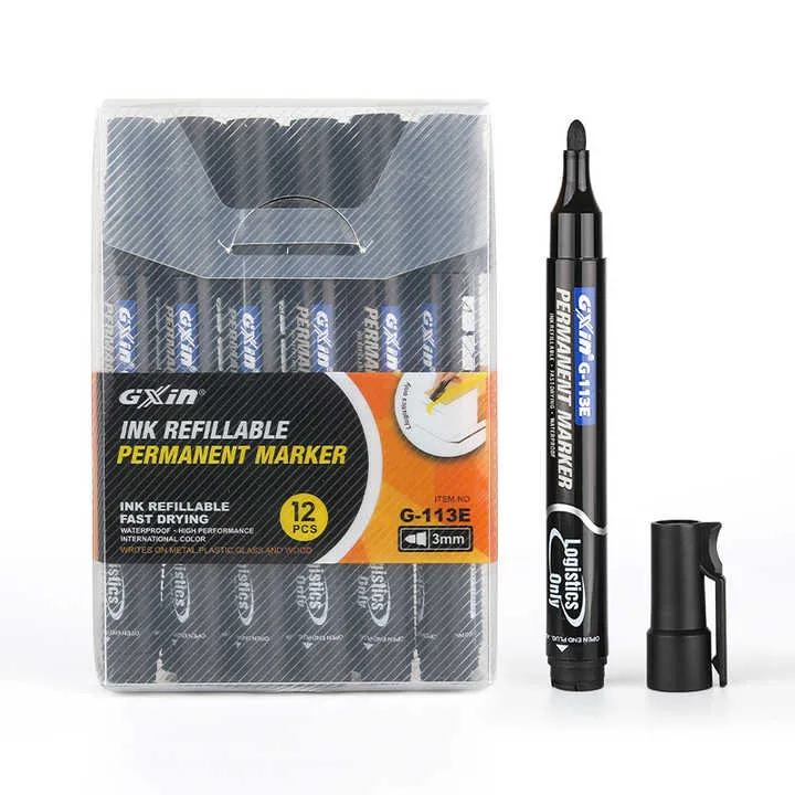 GXin%20G-113E%20Black%20And%20Blue%20Ink%20Refillable%20Permanent%20Marker%20(1%20Piece)%20-%20Image%202