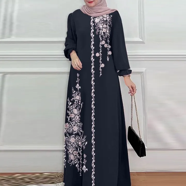 Women%20Stylish%20Floral%20Printed%20Maxi%20Dress%20Muslim%20Abaya%20ZANZEA%20Eid%20Mubarak%20Robe%20Elegant%20Long%20Sleeve%20Casual%20Vestidos%20Kaftan%20IsIamic%20-%20Image%207