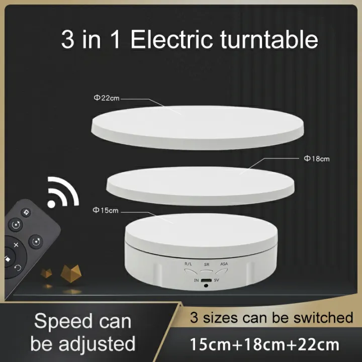 3%20in%201%20Electric%20Rotating%20Display%20Stand%20360%20Degree%20USB/Battery%20Turntable%20Holder%20Jewelry%20Display%20Stand%20Base%20for%20Photography%20Shoot%20-%20Image%205