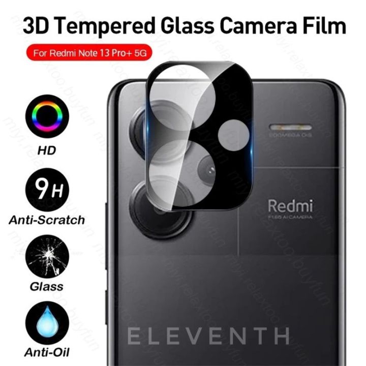 for Xiaomi Redmi Note 13 Pro Plus + 5G 9H Tempered Glass Camera Protector - Black