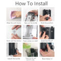600mL Manual Soap Dispenser Wall Mounted Hand Press Soap Dispenser for Dish Liquid Lotion Shower Gel Shampoo Chamber.