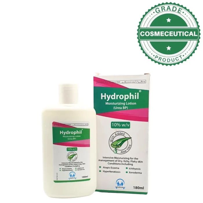Hydrophil Moisturising lotion 10% urea 180ml dry itchy & flaky skin condition