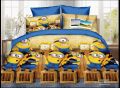 King Size Double  Cotton Bedsheets for Kids Room  Cartoon Printed Bedsheets. 