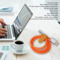 120W Power USB-A to Type-C or Mirco-USB Liquid Silicone Ultra Soft USB 2.0 Data Blue Cable Fast Charge for Laptop Tablet Phone 1 M. 