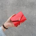New Short Women Wallets Kpop Heart-Shaped Cute Small Women's Wallet High Quality PU Leather Slim Simple Female Purse. 