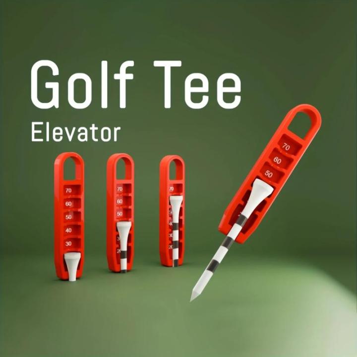 Golf Tee Ruler Golf Tee Elevator 3D Printed Golf Tee Height Gauge Portable Tee Height ...