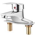 Household Bathroom Basin Faucet, with Dual Control for Hot and Cold Water, Made of High-quality Copper or Alloy Material. 