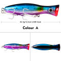 PRO BEROS Big Popper Wobbler Fishing Lure Floating Bait 43g Topwater Lure Whopper Saltwater Lures Isca Artificial Pike Tackle. 