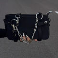 JIOMAY Nylon Luxury Designer Handbags for Women 2024 Spring and Summer Purses Travel Chain Totes Underarm Black Handsome Bags. 