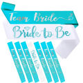 1Set Rose Gold Team Bride To Be Satin Sash for Bachelorette Party Decoration Girl Hen Party Wedding Bridal Shower Decor Supplies. 