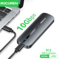 Rocoren M2 SSD Case M.2 NVMe SSD Enclosure Adapter 10Gbps USB 3.1 Gen2 USB C External Enclosure Supports M and B&M Keys. 