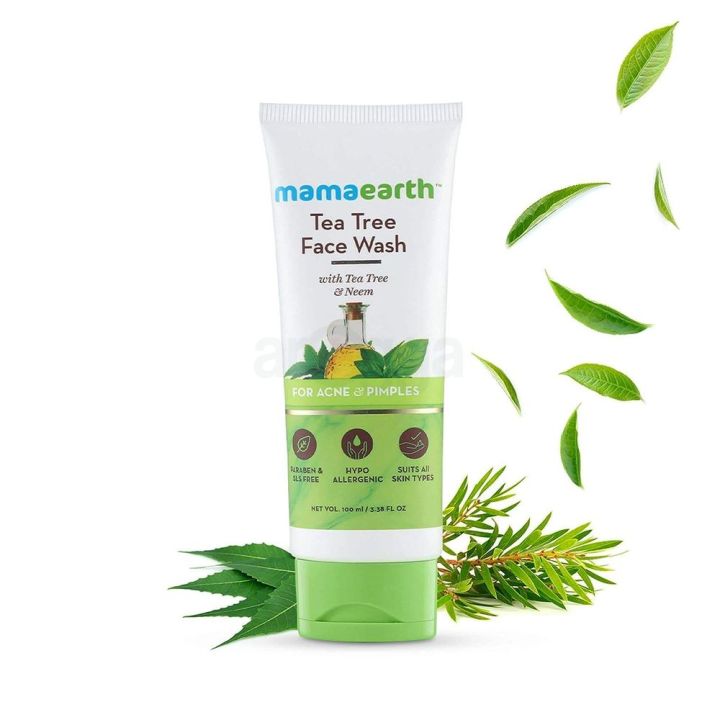 Mamaearth Tea Tree Face Wash 100 Ml Natural Ingredients for Skin Care Face Wash Product