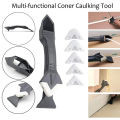 3 In 1 Silicone Scraper Sealant Smooth Remover Tool Set Caulking Finisher Smooth Grout Kit Floor Mould Removal Hand Tools Set. 