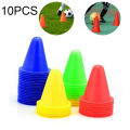 10Pcs/Set Skate Marker Training Road Cones Roller Football Soccer Rugby Training Soft Tower Skating Obstacle Roller Skate Pile. 