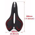 Silica Gel PU Leather Mountain Mtb Road Bicycle Saddle with Breatherable Hollow Bike Bicycle Saddle Seat Cushion Pad.