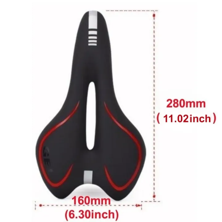 Silica%20Gel%20PU%20Leather%20Mountain%20Mtb%20Road%20Bicycle%20Saddle%20with%20Breatherable%20Hollow%20Bike%20Bicycle%20Saddle%20Seat%20Cushion%20Pad%20-%20Image%202