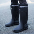 Men's Women's High-End Rain Boots Closed Rainproof and Waterproof Short and Mid.Calf Length Non-Slip Drawstring Rubber Boots. 