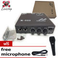 Top Product car amp karaoke preamp 3 band mic mixer can use two microphones to adjust the sound of the singing. free mic. 