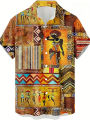 Hawaii Shirts for Men 3D Paisley Graphic Short-sleeved T-shirt Casual Lapel Buttons Male Tops Summer Oversized Bohemian Man Tees.