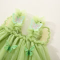 Fairy Fabulous Cami Dress With Butterfly Wings Design, Cute Mesh Princess Dress Baby Girl Party Performance Gown Dress. 