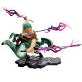 One Piece Action Figure Three-Knife Fighting Skill Roronoa Zoro Anime Model Decorations PVC Toy Gift. 