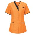 Women's Fashion Solid Colour V-Neck Short Sleeve Overalls With Pockets Basic Summer Lightweight Comfoy Tops. 