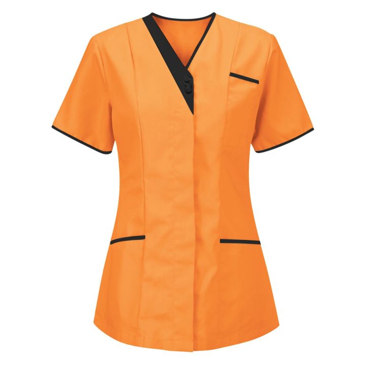 Women's%20Fashion%20Solid%20Colour%20V-Neck%20Short%20Sleeve%20Overalls%20With%20Pockets%20Basic%20Summer%20Lightweight%20Comfoy%20Tops%20-%20Image%207