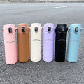 1 PC Stainless Steel Vacuum Flask, 500ml Pop-Up Direct Drink Insulated Bottle with Wide Handle, Outdoor Portable Sports Bottle. 