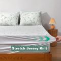 1pc Bamboo Mattress Protector, Breathable and Cooling Mattress Cover, 3D Air Fabric Fitted Bed Sheet 90/140/160cm size.
