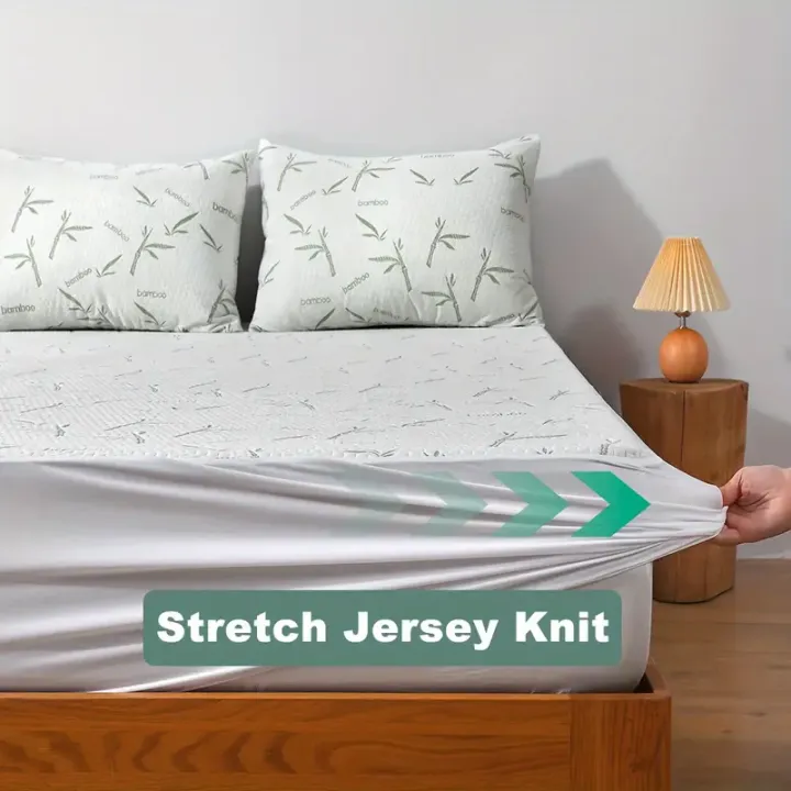 1pc%20Bamboo%20Mattress%20Protector,%20Breathable%20and%20Cooling%20Mattress%20Cover,%203D%20Air%20Fabric%20Fitted%20Bed%20Sheet%2090/140/160cm%20size%20-%20Image%205