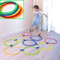 Outdoor Kids Funny Physical Training Sport Toys Lattice Jump Ring Set Game with 10 Hoops 10 Connectors for Park Play Boys Girls. 