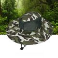 Fishing UV Protection  Mesh Bucket Hats Wide Brim Beach Hat Breathable Hunting Climbing Hiking Hat Outdoor Men Sun Hat. 