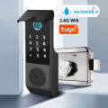 Electric Gate door lock tuya smart life mobile application waterproof and  no wiring required for main gate door lock smart electric finger print locks WiFi door lock Main gate solutions. 