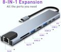 TYPE-C to HDTV 8 in 1" is a multiport adapter that expands the connectivity of devices with a USB-C port. .
