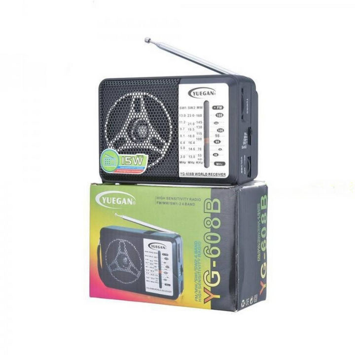 Yuegan Portable 4 Band High Sensitivity Radio, FM MW SW1 SW2 - Stereo Channel