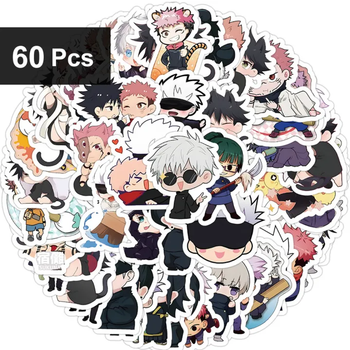30/60/180pcs%20Jujutsu%20Kaisen%20Anime%20Stickers%20Cute%20Satoru%20Gojo%20Itadori%20Yuji%20Stationery%20Cartoon%20Sticker%20Phone%20Laptop%20Diary%20Kawaii%20-%20Image%207