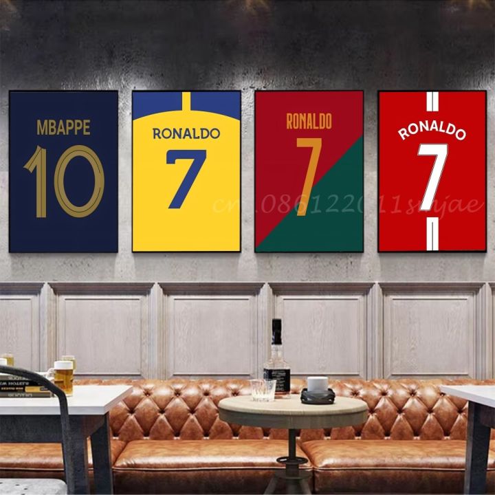 1pc%20Famous%20Football%20Legend%20Jersey%20Canvas%20Poster%20Self-adhesive%20Art%20Waterproof%20Paper%20Sticker%20Coffee%20House%20Bar%20Room%20Wall%20Decor%20-%20Image%202